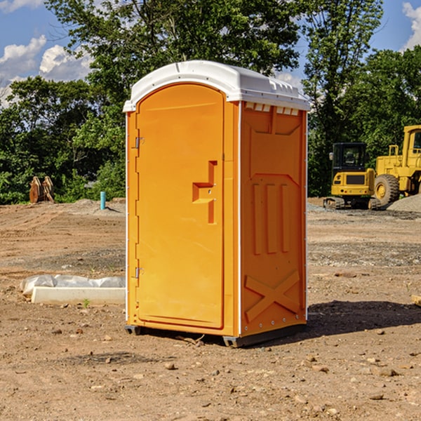 how often are the porta potties cleaned and serviced during a rental period in Barnes KS